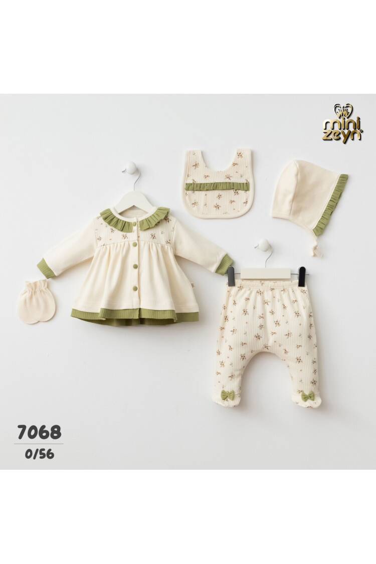 Wholesale Newborn Baby Floral 5-Piece Set 0-3M - Brand: Minizeyn - Kids & Baby Clothes Wholesale - Globality Store