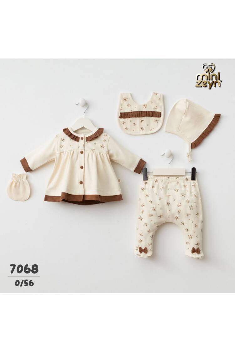 Wholesale Newborn Baby Floral 5-Piece Set 0-3M - Brand: Minizeyn - Kids & Baby Clothes Wholesale - Globality Store