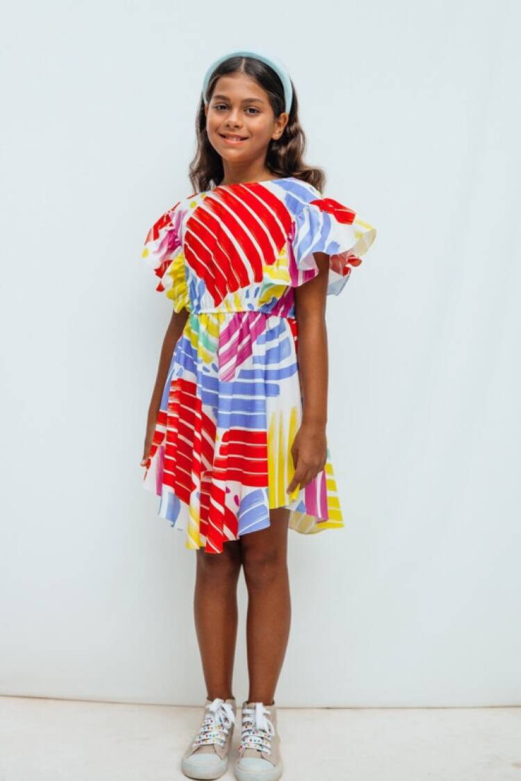 Wholesale Patterned Dress 4-12Y - Brand: Sheshe - Kids & Baby Clothes Wholesale - Globality Store