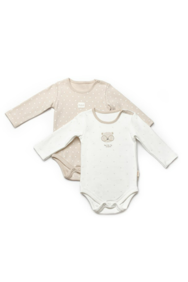 Wholesale Unisex Baby 2-Pack Long Sleeve Bodysuit 0-24M - Brand: BabyCosy - Kids & Baby Clothes Wholesale - Globality Store