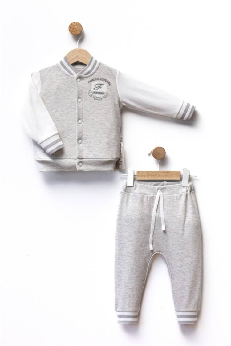 Wholesale Unisex Baby 2-Piece College Jacket and Pants Set 6-18M - Brand: Flexi Baby - Kids & Baby Clothes Wholesale - Globality Store