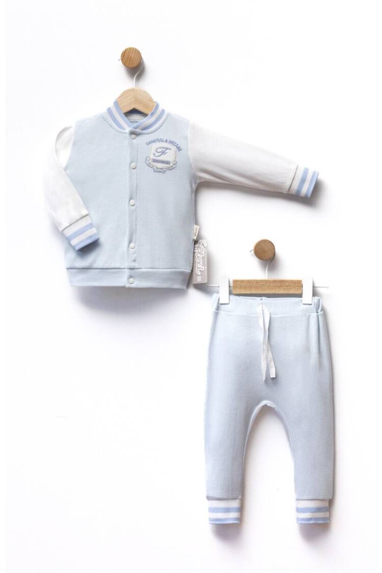 Wholesale Unisex Baby 2-Piece College Jacket and Pants Set 6-18M - Brand: Flexi Baby - Kids & Baby Clothes Wholesale - Globality Store