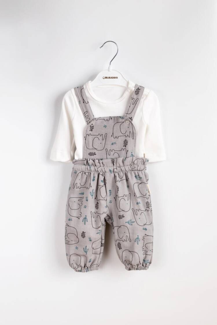 Wholesale Unisex Baby 2-Piece Jumpsuit and T-Shirt Set 3-12M - Brand: Minicorn - Kids & Baby Clothes Wholesale - Globality Store