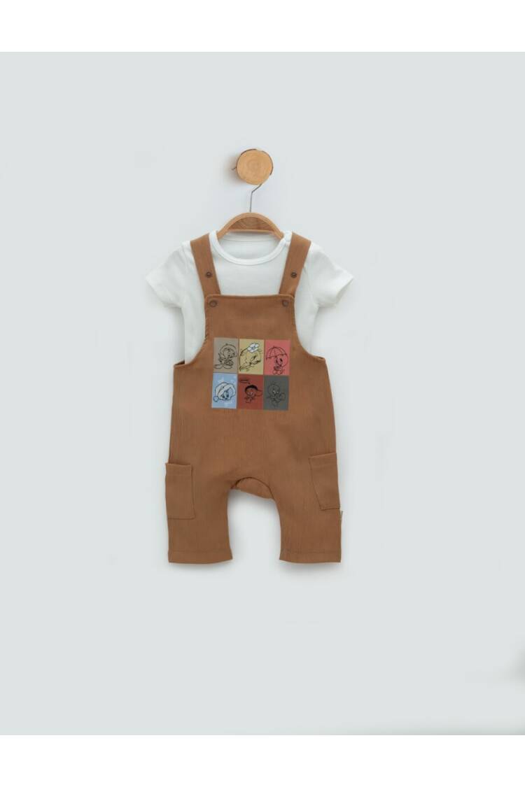 Wholesale Unisex Baby 2-Piece Overalls and T-Shirt Set 3-12M - Brand: Minicorn - Kids & Baby Clothes Wholesale - Globality Store