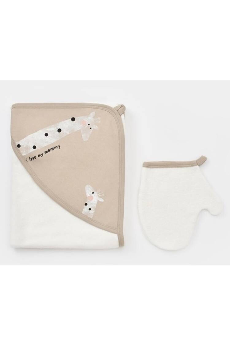 Wholesale Unisex Baby 2-Piece Scrub Mitt and Towel Set 85x90cm. 100% Organic Cotton Baby Cosy - Brand: BabyCosy - Kids & Baby Clothes Wholesale - Globality Store