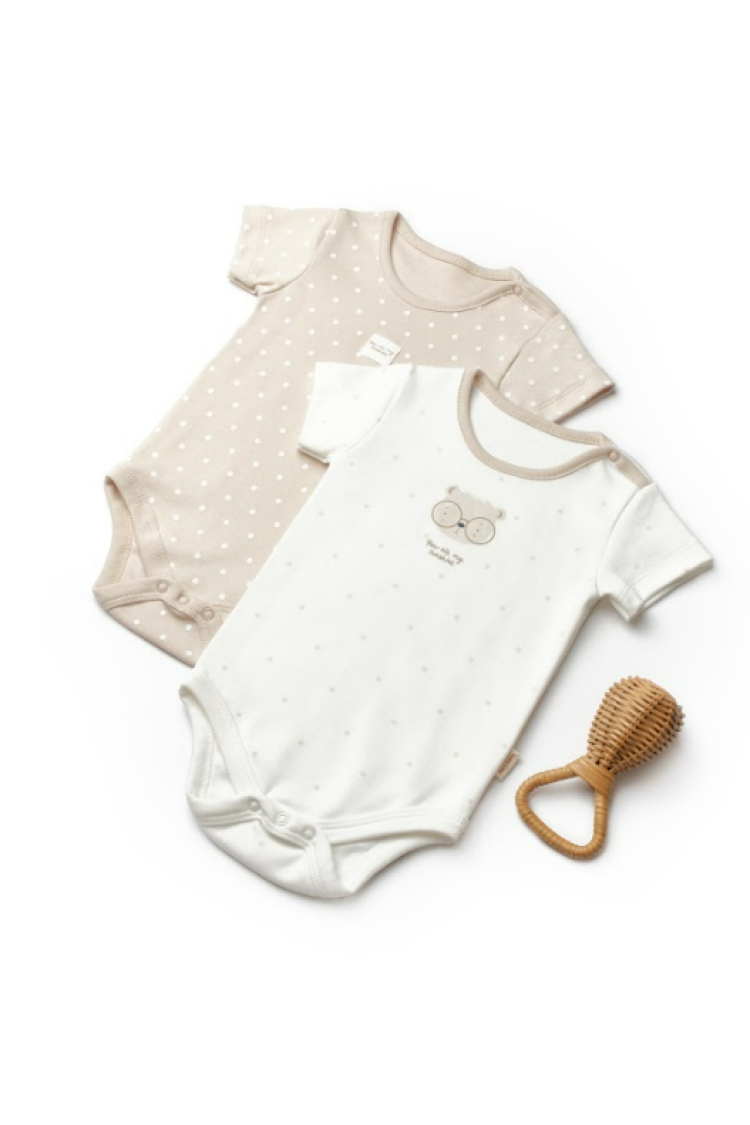 Wholesale Unisex Baby 2-Piece Short Sleeve Bodysuit - 2025 -CSY8101 0-24M - Brand: BabyCosy - Kids & Baby Clothes Wholesale - Globality Store