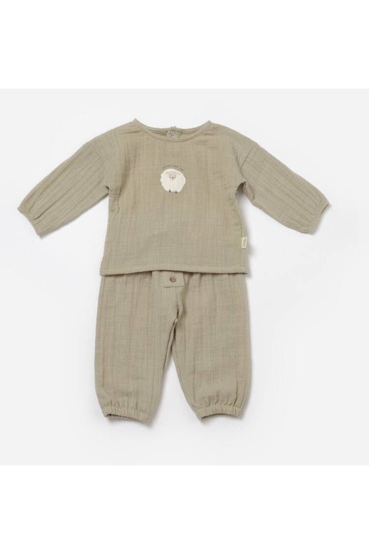 Wholesale Unisex Baby 2-Piece Sweatshirt and Pants Set 3-24M 100% Cotton Organic Baby Cosy - Brand: BabyCosy - Kids & Baby Clothes Wholesale - Globality Store