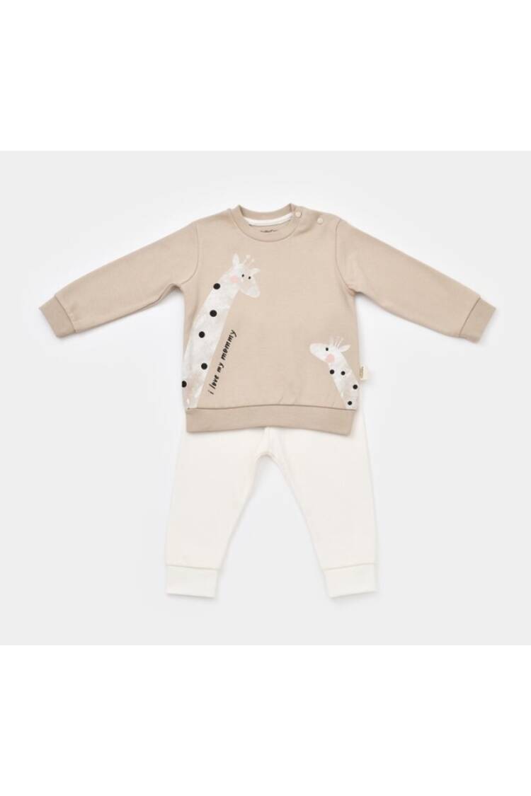 Wholesale Unisex Baby 2-Piece Sweatshirt and Pants Set 3-24M 100% Organic Cotton Baby Cosy - Brand: BabyCosy - Kids & Baby Clothes Wholesale - Globality Store