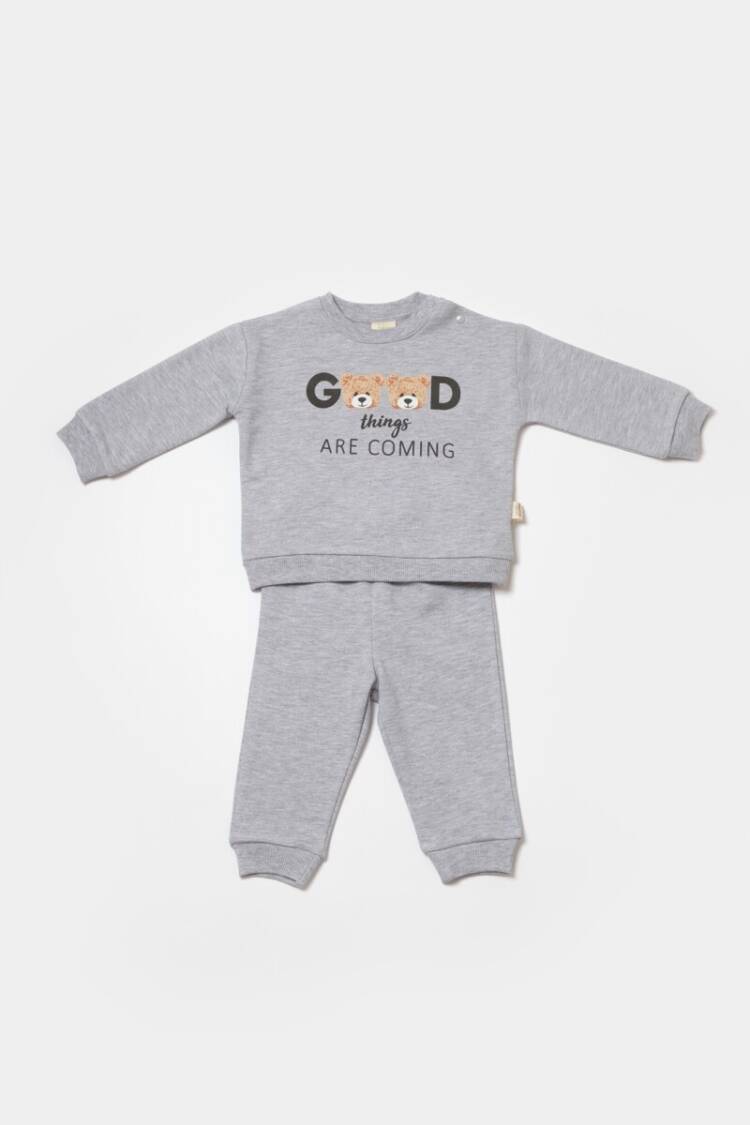 Wholesale Unisex Baby 2-Piece Sweatshirt and Pants Set 3-24M Organic Cotton Baby Cosy - Brand: BabyCosy - Kids & Baby Clothes Wholesale - Globality Store