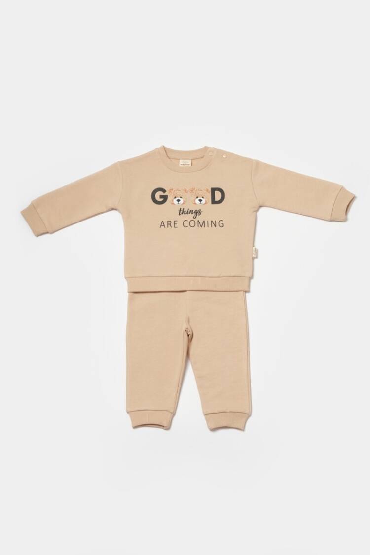 Wholesale Unisex Baby 2-Piece Sweatshirt and Pants Set 3-24M Organic Cotton Baby Cosy - Brand: BabyCosy - Kids & Baby Clothes Wholesale - Globality Store