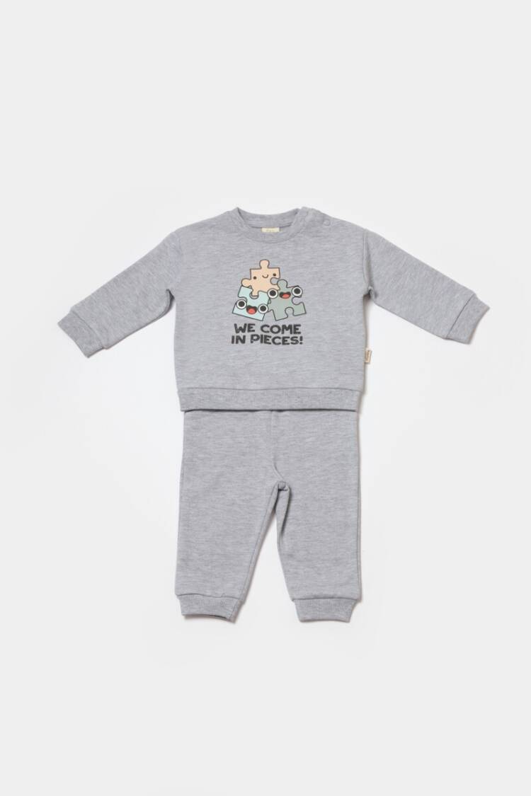Wholesale Unisex Baby 2-Piece Sweatshirt and Pants Set 3-24M Organic Cotton Baby Cosy - Brand: BabyCosy - Kids & Baby Clothes Wholesale - Globality Store