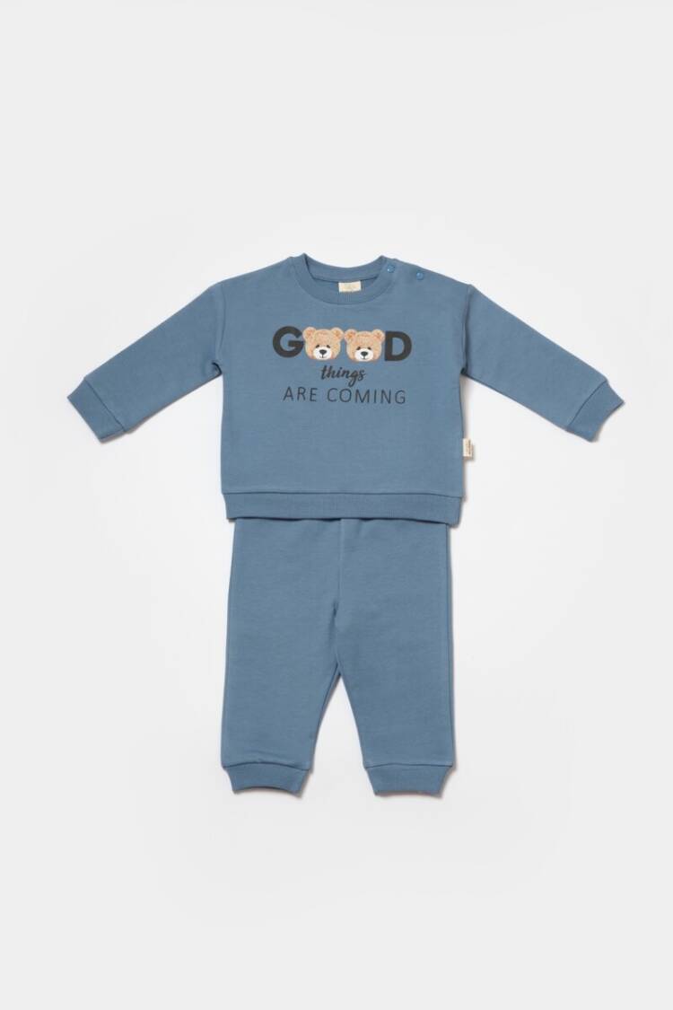 Wholesale Baby 2-Piece Sweatshirt and Pants Set 3-24M 100% Organic Cotton Baby Cosy - Brand: BabyCosy - Kids & Baby Clothes Wholesale - Globality Store