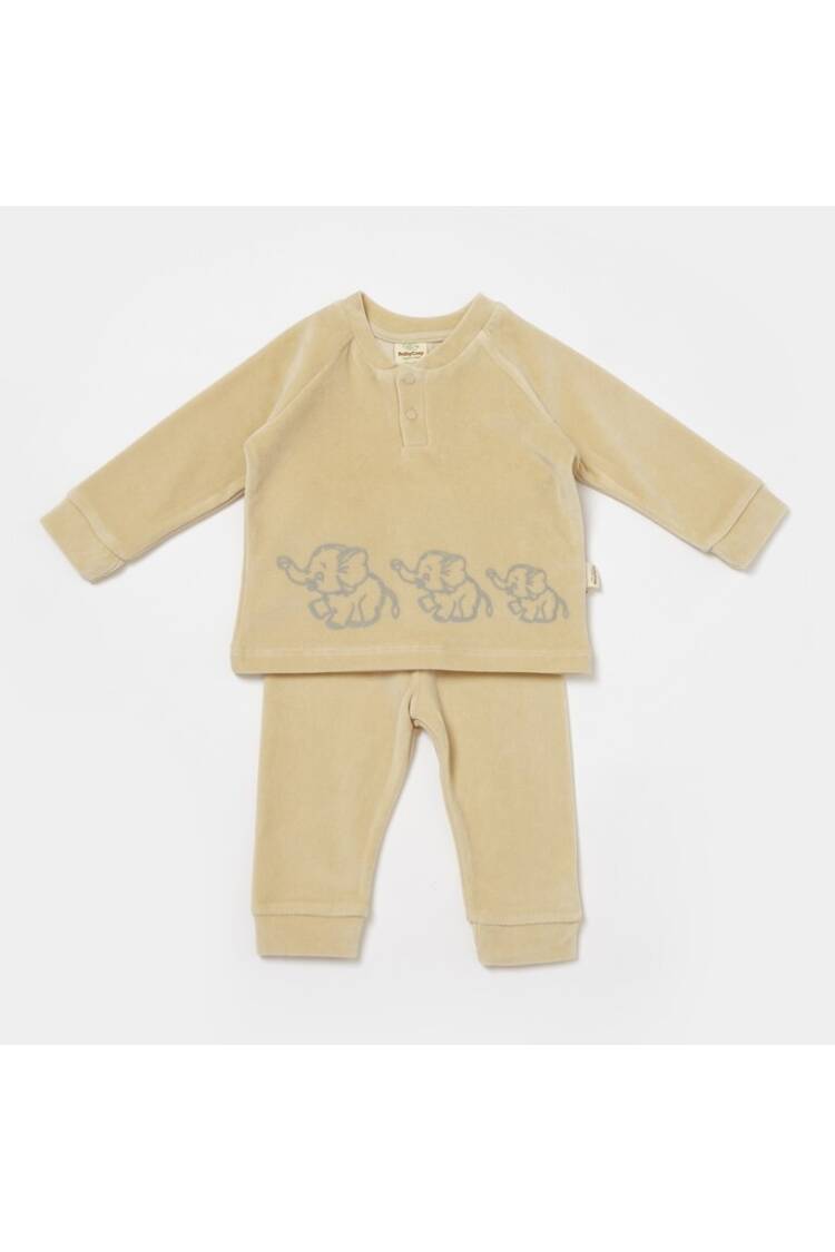 Wholesale Unisex Baby 2-Piece Velvet Sweatshirt and Pants Set 3-24M Baby Cosy - Brand: BabyCosy - Kids & Baby Clothes Wholesale - Globality Store