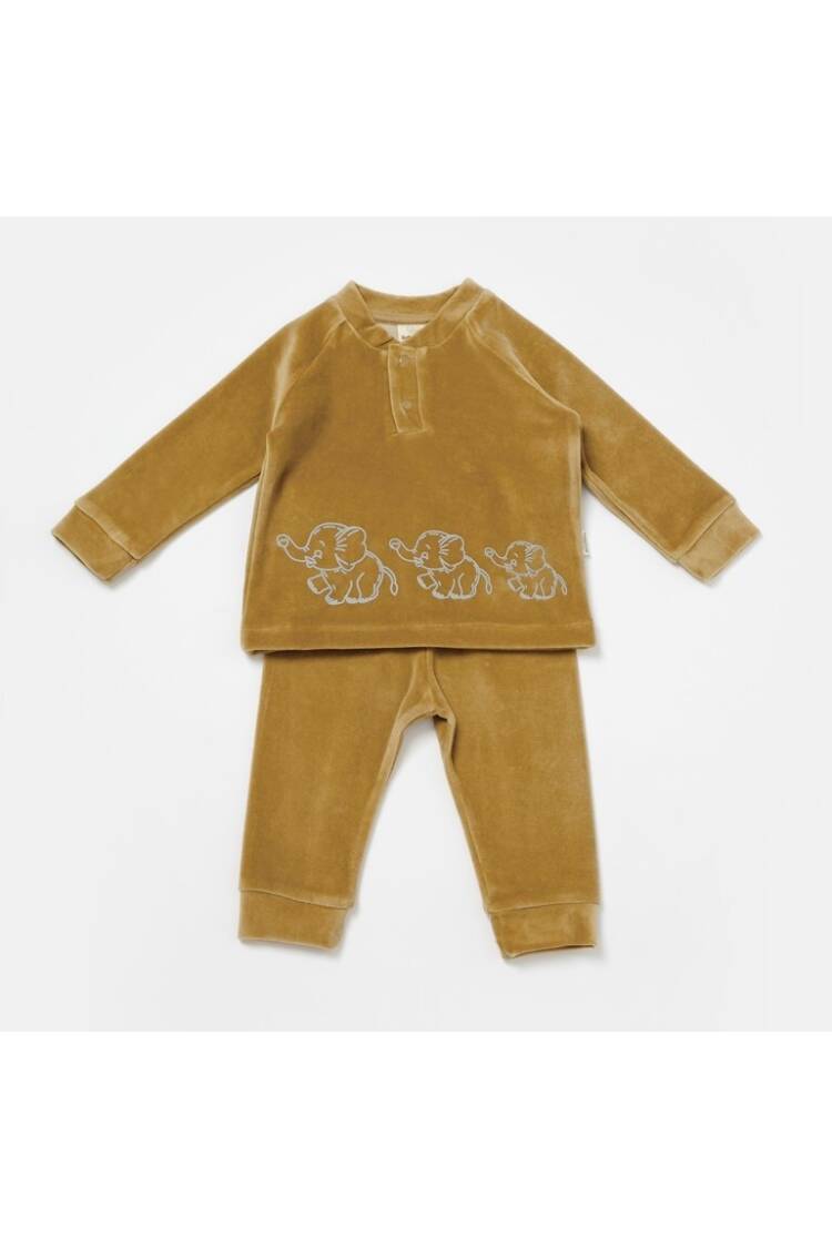 Wholesale Unisex Baby 2-Piece Velvet Sweatshirt and Pants Set 3-24M Baby Cosy - Brand: BabyCosy - Kids & Baby Clothes Wholesale - Globality Store