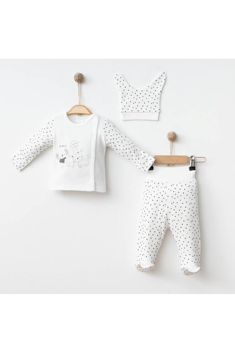 Wholesale Unisex Baby 3-Piece Newborn Set 0-3M - Brand: Gümüş Baby - Kids & Baby Clothes Wholesale - Globality Store