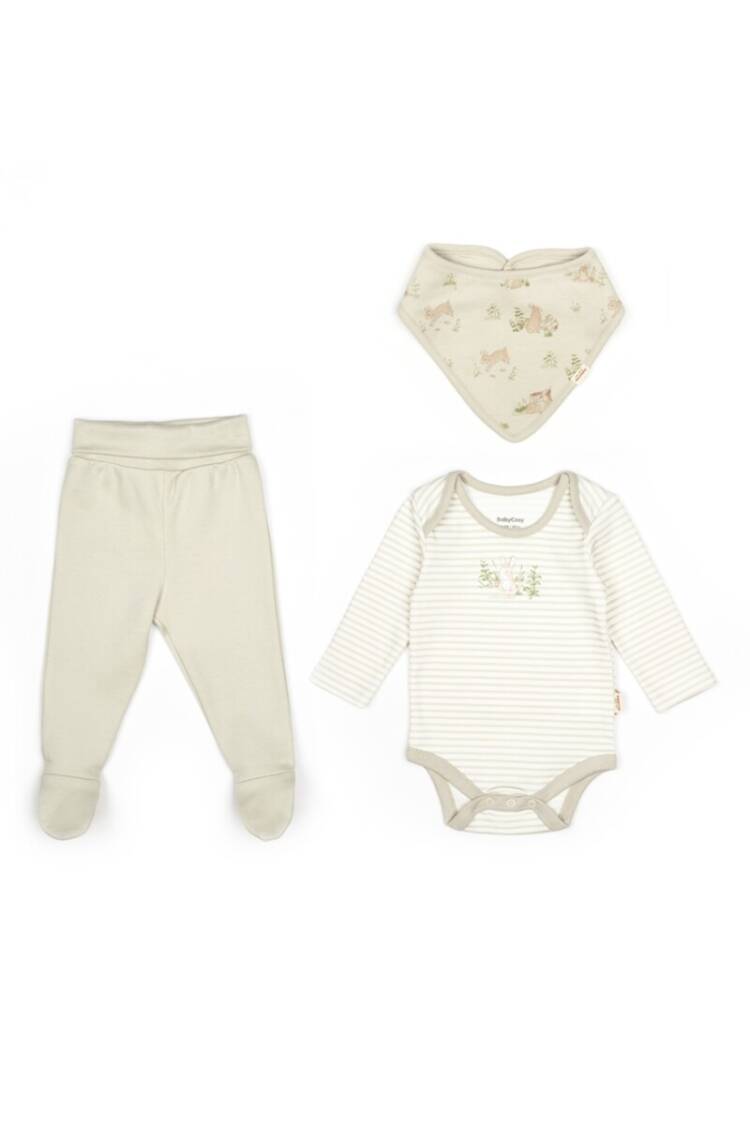 Wholesale Unisex Baby 3-Piece Pants Onesies and Bib Set 0-9M - Brand: BabyCosy - Kids & Baby Clothes Wholesale - Globality Store