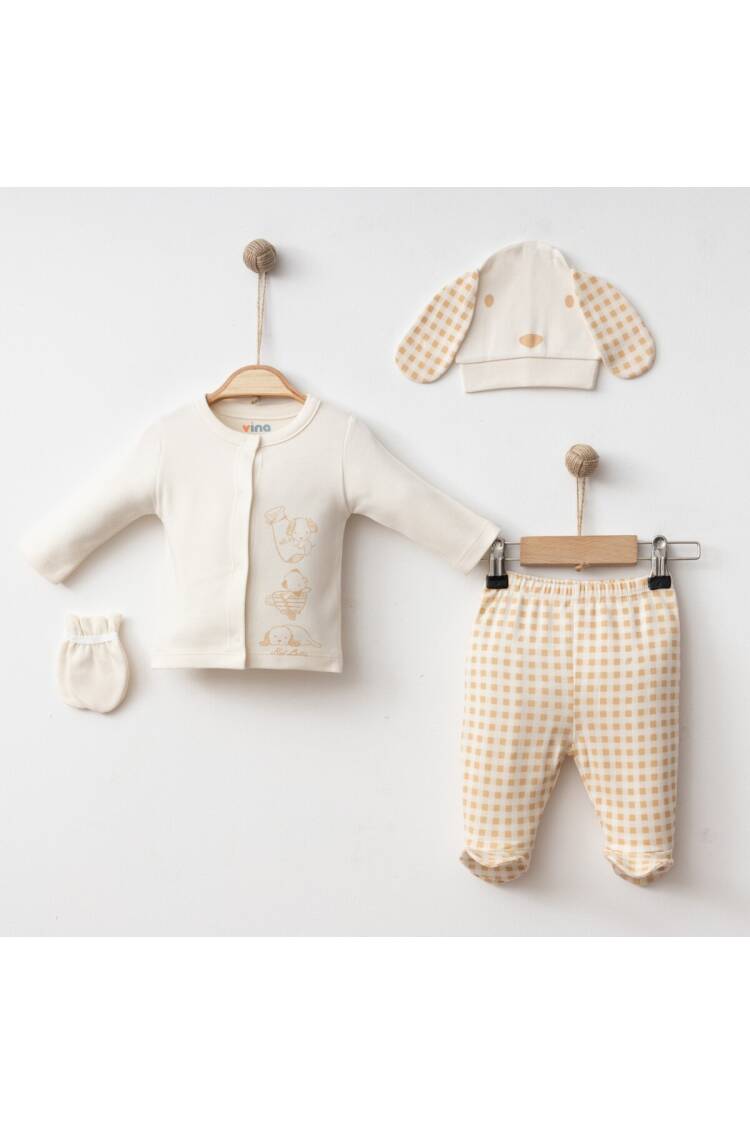 Wholesale Unisex Baby 4-piece Newborn Set 0-1M - Brand: Vina baby - Kids & Baby Clothes Wholesale - Globality Store