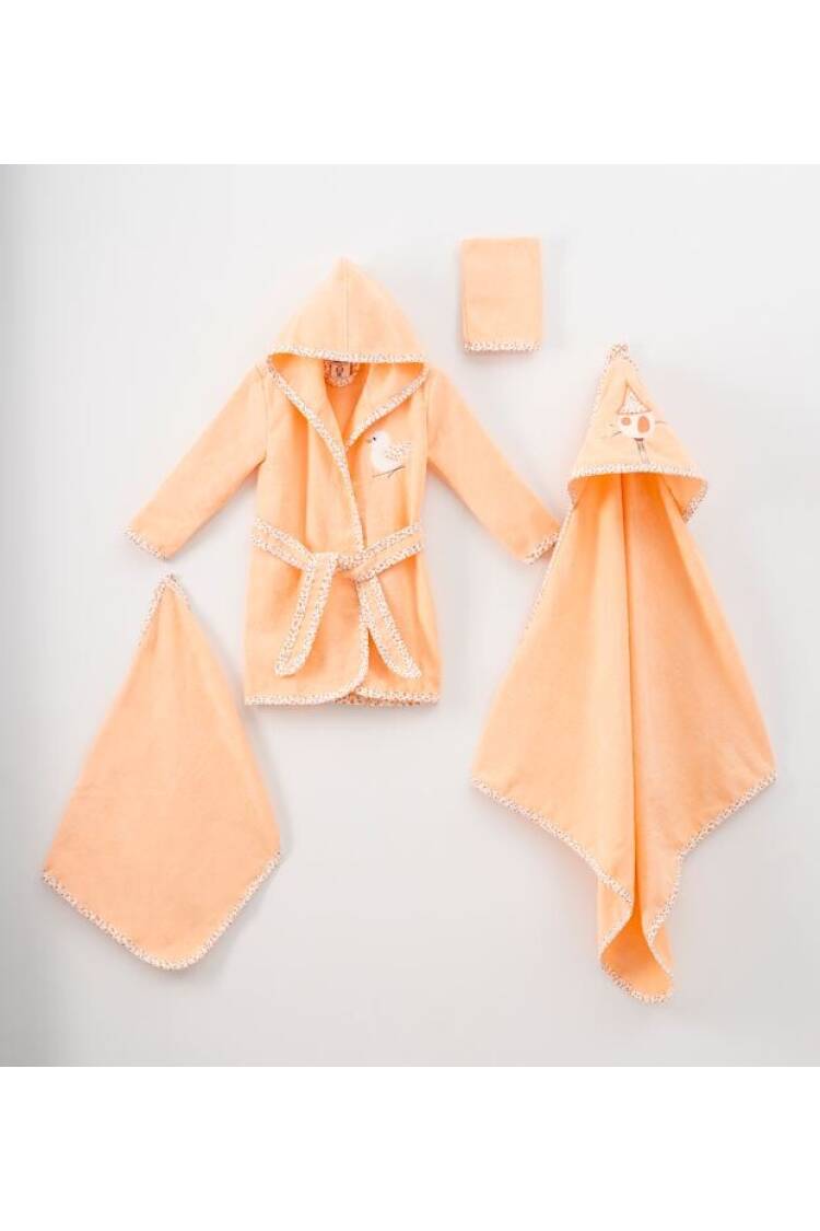 Wholesale Unisex Baby 4-Piece Unisex Bamboo Bathrobe Set 0-36M - Brand: Ramel Kids - Kids & Baby Clothes Wholesale - Globality Store