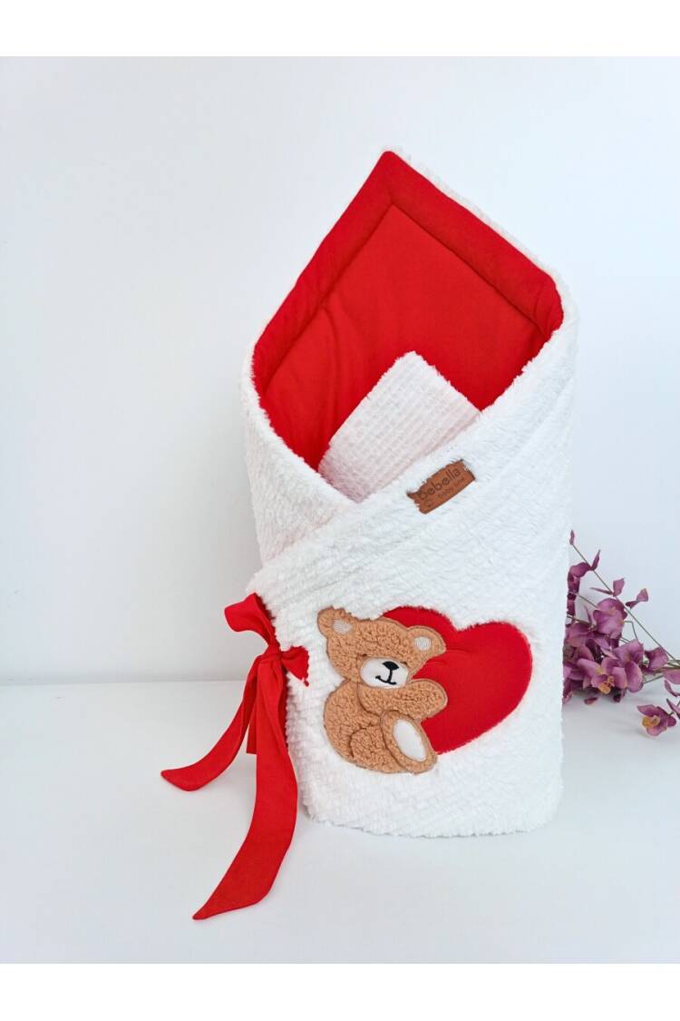 Wholesale Unisex Baby Bear Patterned Swaddle Blanket 0-24M - Brand: Bebella baby - Kids & Baby Clothes Wholesale - Globality Store