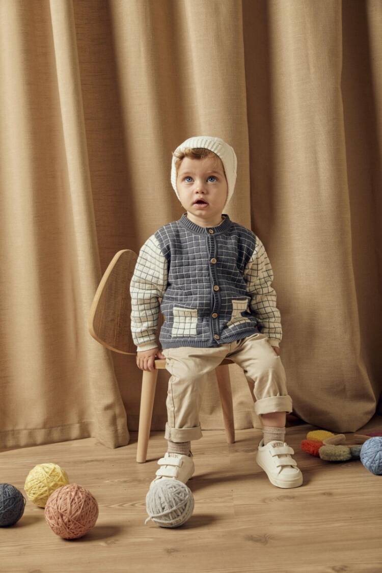 Wholesale Unisex Baby Organic Cotton Cardigan 6-36M - Brand: Uludağ Triko - Kids & Baby Clothes Wholesale - Globality Store