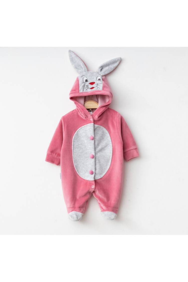 Wholesale Unisex Baby Rabbit Costume Velvet Romper 1-6 Months - Brand: Hoppidik - Kids & Baby Clothes Wholesale - Globality Store