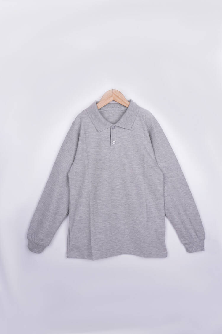 Wholesale Unisex Children's Long Sleeve Polo Neck T-Shirt 6-9Y - Brand: Interkidsy Basic - Kids & Baby Clothes Wholesale - Globality Store
