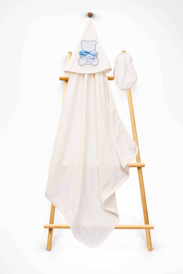 Wholesale Unisex Kids 2-Piece Scrub Mitt and Towel Set 85X80 - Brand: Babyline - Kids & Baby Clothes Wholesale - Globality Store
