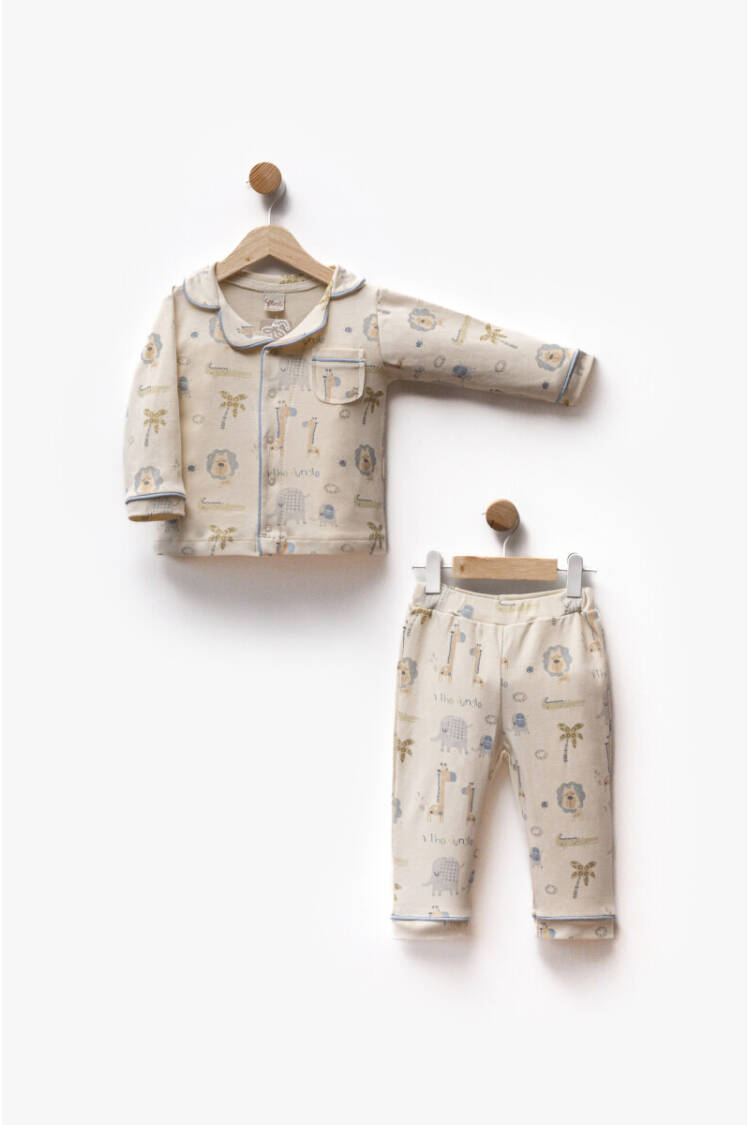 Wholesale Unisex Kids 2pcs Printed Pajama Set 1-5Y - Brand: Flexi Baby - Kids & Baby Clothes Wholesale - Globality Store