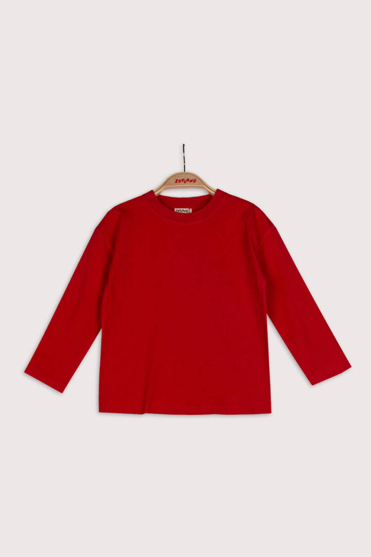Wholesale Unisex Kids Long Sleeve Basic T-shirt 4-12Y - Brand: Zeyland - Kids & Baby Clothes Wholesale - Globality Store