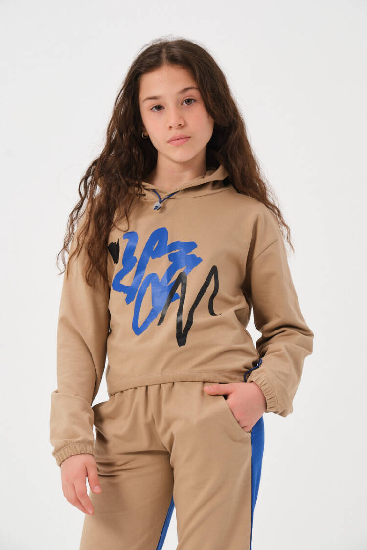 Wholesale Unisex Kids Printed Hooded Sweatshirt 8-15Y - Brand: Jazziee - Kids & Baby Clothes Wholesale - Globality Store