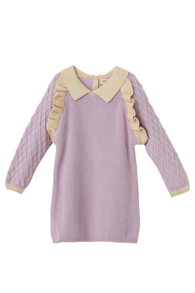 Wholsale Baby Girls Organic Cotton Frilly Dress 6-36M - Brand: Uludağ Triko - Kids & Baby Clothes Wholesale - Globality Store