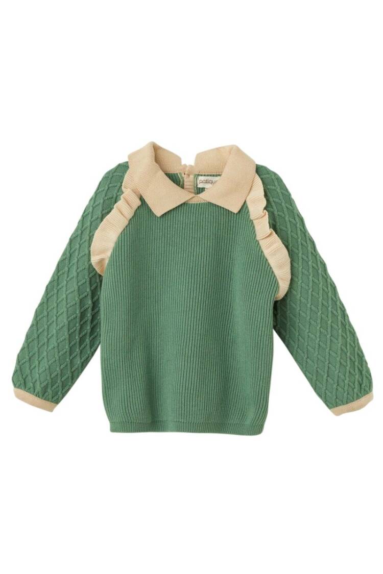 Wholsale Baby Girls Organic Cotton Frilly jumper 6-36M - Brand: Uludağ Triko - Kids & Baby Clothes Wholesale - Globality Store