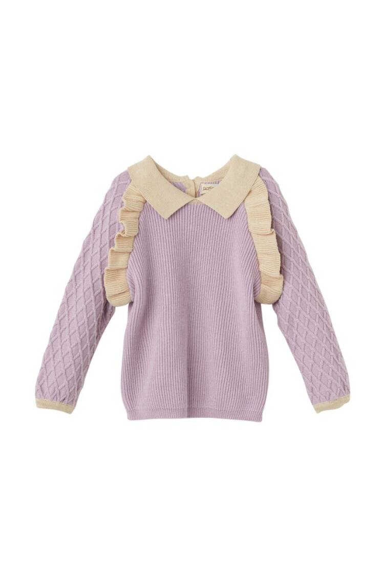 Wholsale Baby Girls Organic Cotton Frilly jumper 6-36M - Brand: Uludağ Triko - Kids & Baby Clothes Wholesale - Globality Store
