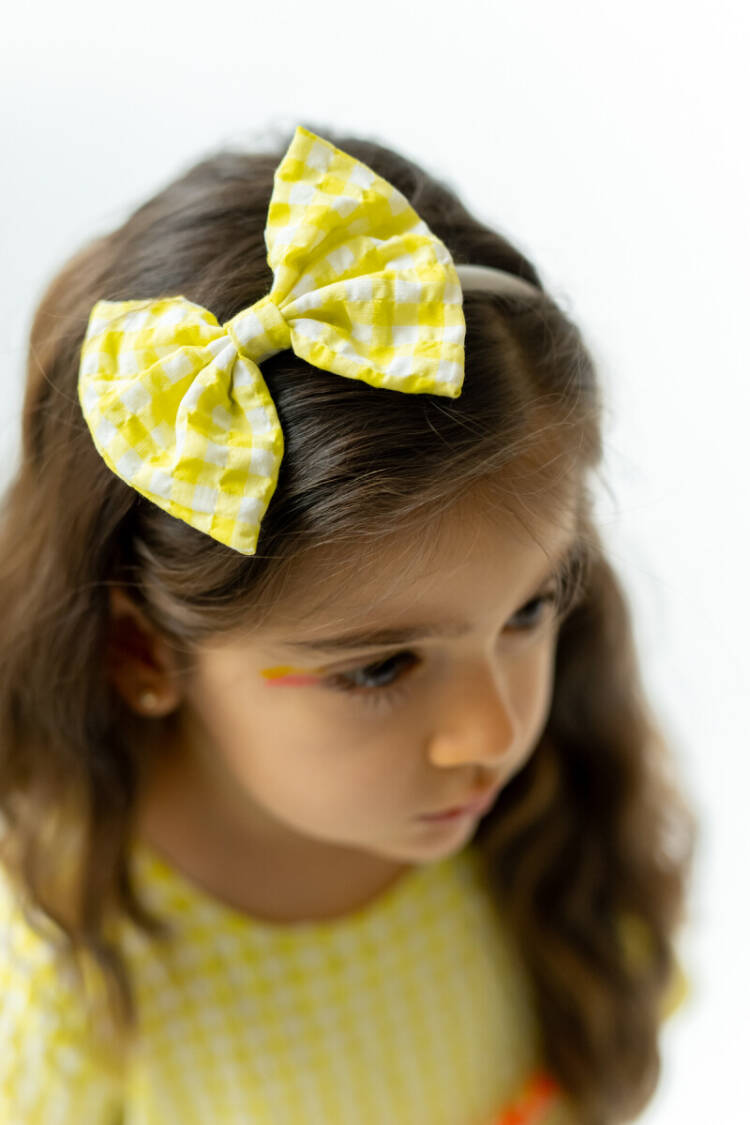 Yellow Headband Bow Mini - Brand: Pixy Love - Kids & Baby Clothes Wholesale - Globality Store