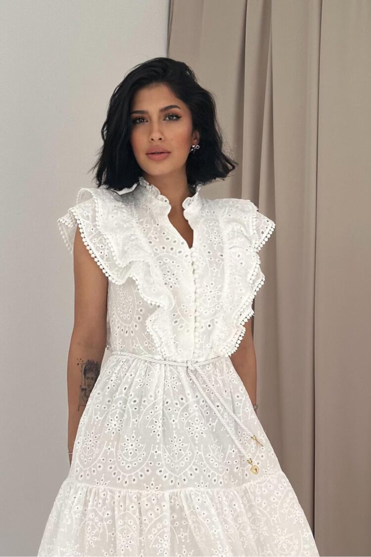 Frilly Button Dress