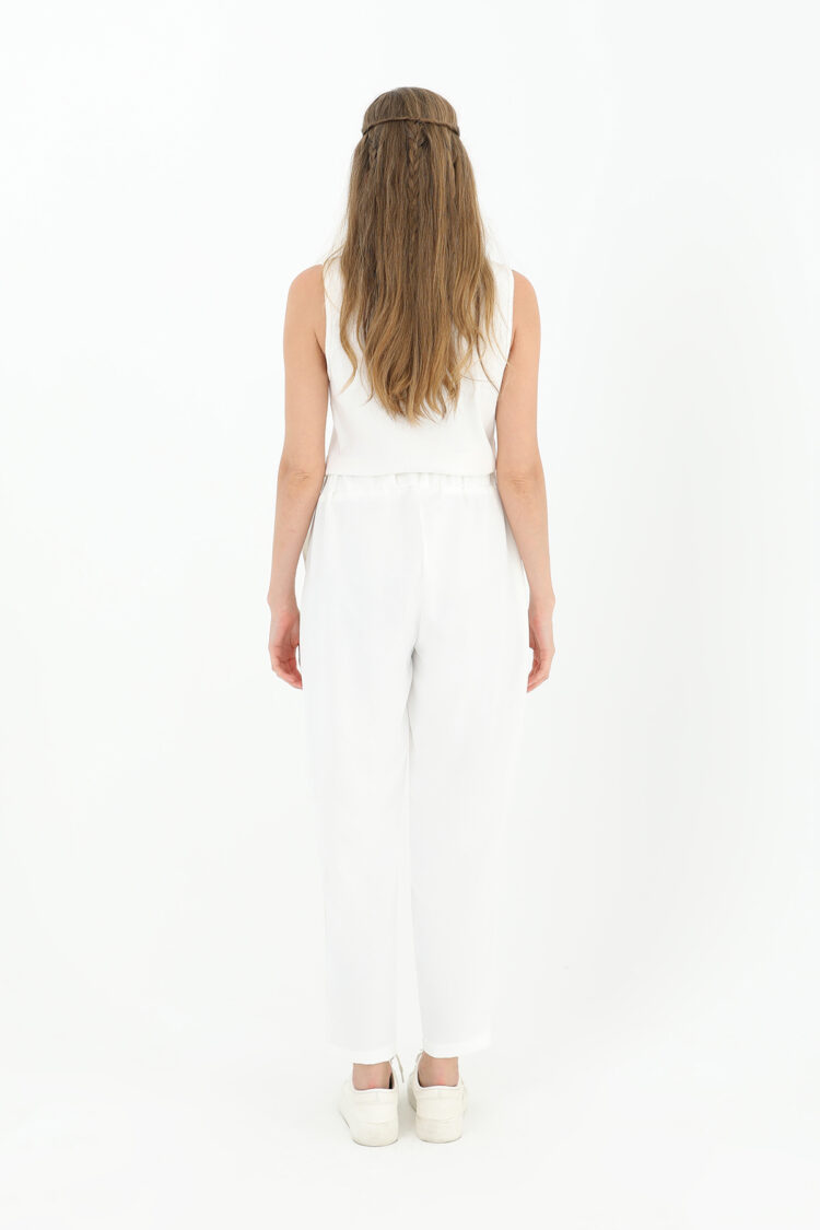 Women's Tied Waist Carrot Shape Trousers