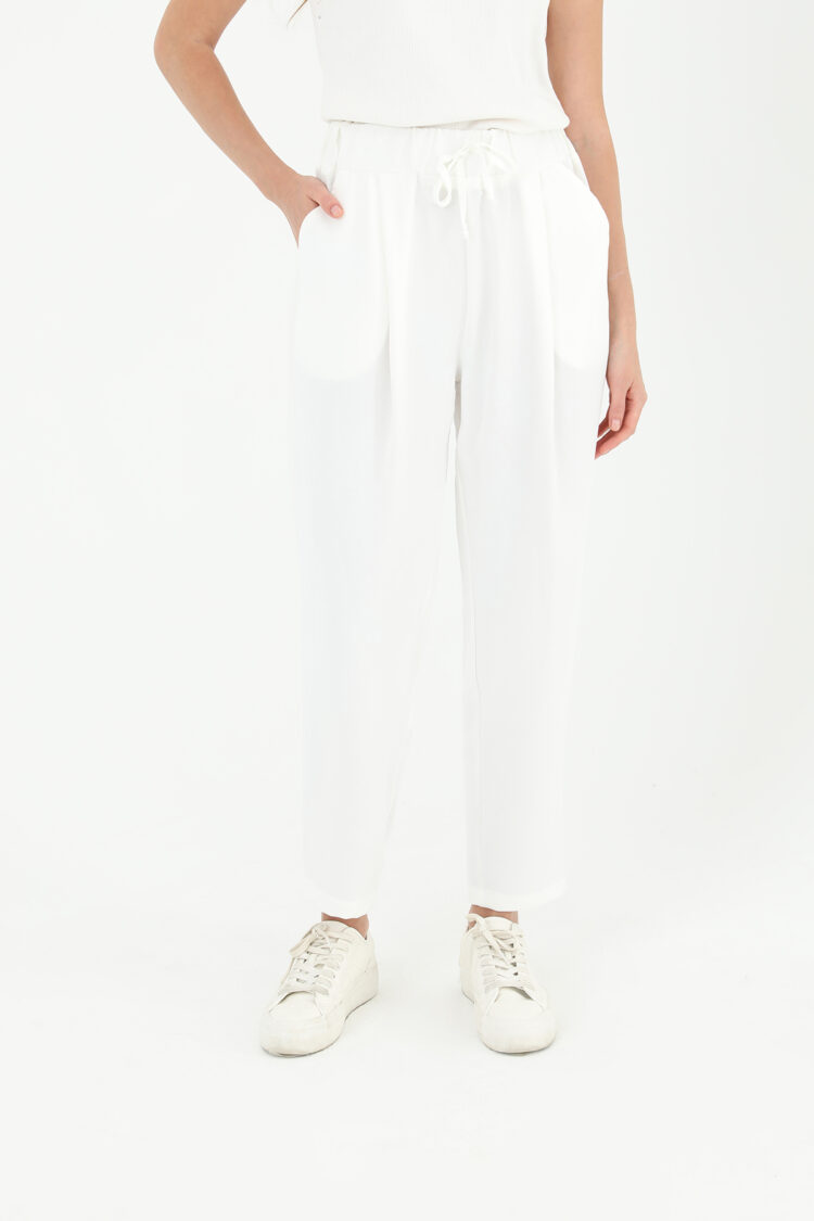 Women's Tied Waist Carrot Shape Trousers