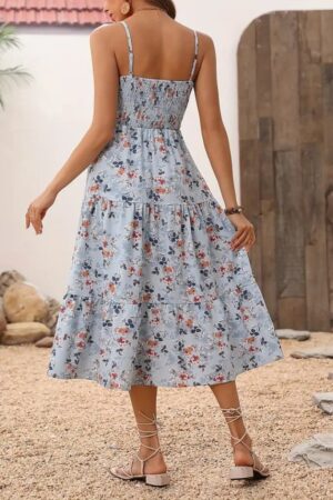 Sleeveless Floral A-Line Midi Dress - Brand: Janes - Women & Kids, Baby Clothes Wholesale - Globality Store