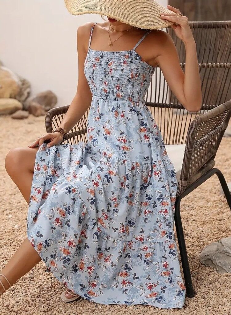 Sleeveless Floral A-Line Midi Dress - Brand: Janes - Women & Kids, Baby Clothes Wholesale - Globality Store