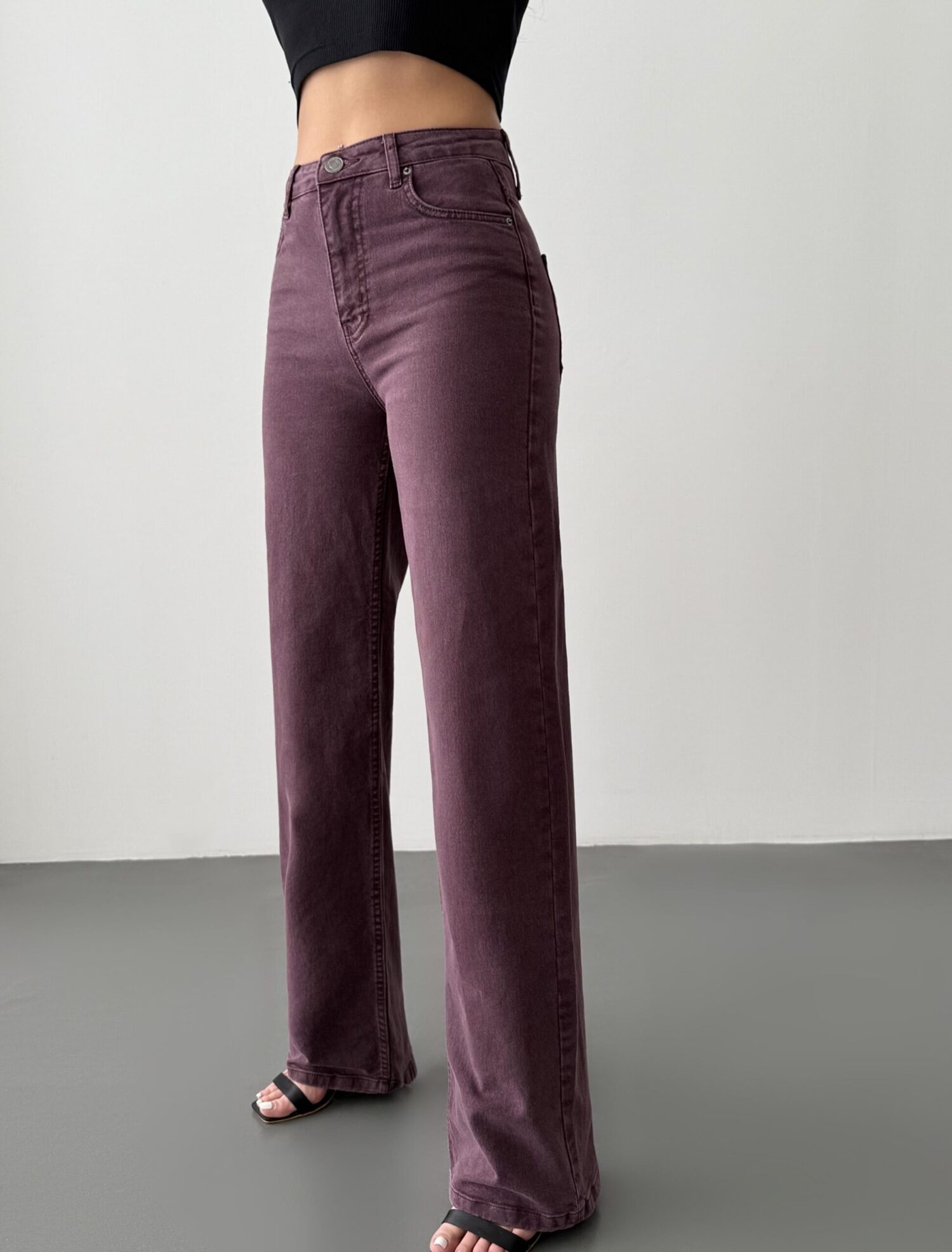 Claret Red Jeans - High Waist Wide Leg Mom Style - Brand: LACARINO - Women & Kids, Baby Clothes Wholesale - Globality Store
