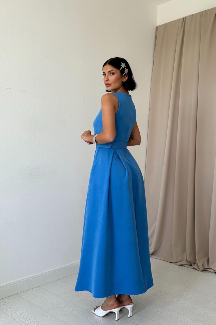 Halter Neck Flared Dress