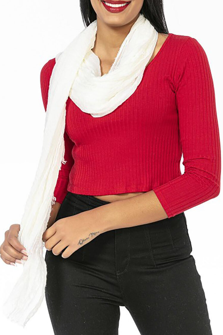 White Casual Elegant Pareo For Work & Party