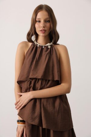 Boho Maxi Halter Neck Dress - Brand: Reyon - Women & Kids, Baby Clothes Wholesale - Globality Store