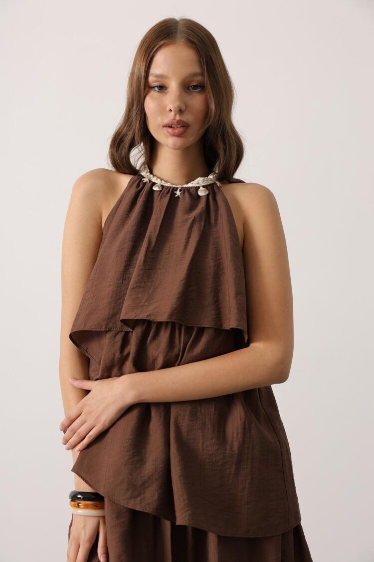 Boho Maxi Halter Neck Dress