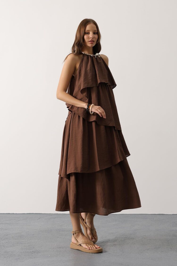 Boho Maxi Halter Neck Dress - Brand: Reyon - Women & Kids, Baby Clothes Wholesale - Globality Store
