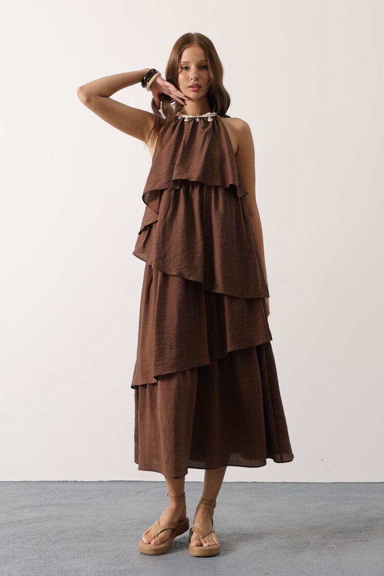 Boho Maxi Halter Neck Dress
