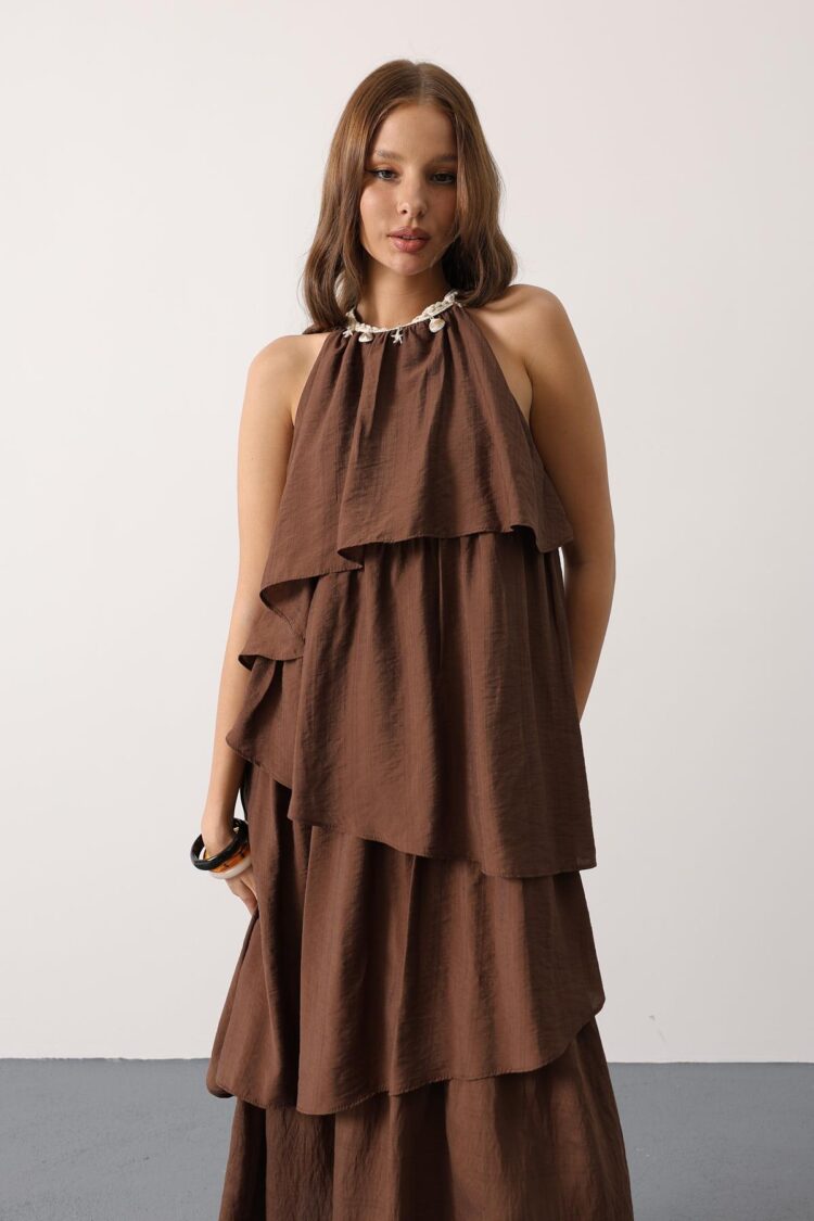 Boho Maxi Halter Neck Dress