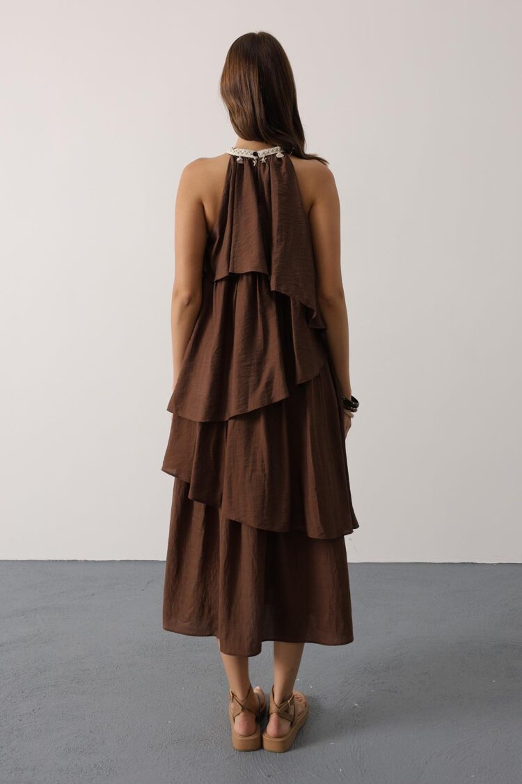 Boho Maxi Halter Neck Dress