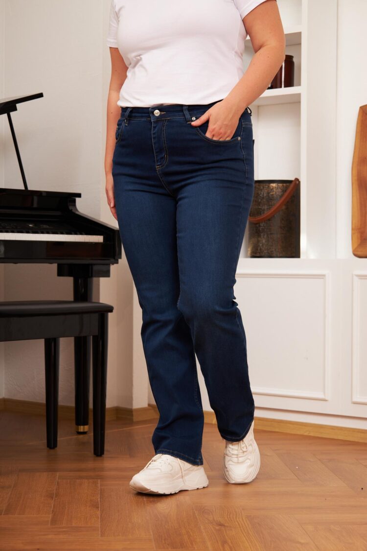 Blue Casual Plus Size Mom Jeans - Brand: RMG - Women & Kids, Baby Clothes Wholesale - Globality Store