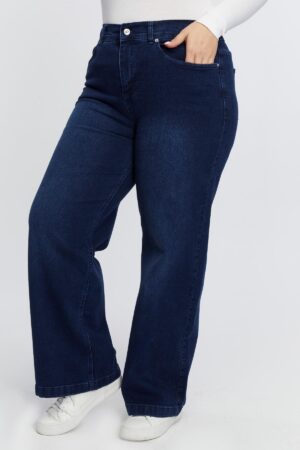 Blue Casual Plus Size Mom Jeans With Wide Leg - Brand: RMG - Women & Kids, Baby Clothes Wholesale - Globality Store